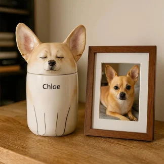 Custom 3D Pet Figurine Urns | Hand-Painted Ceramic Statue for Cats & Dogs & others